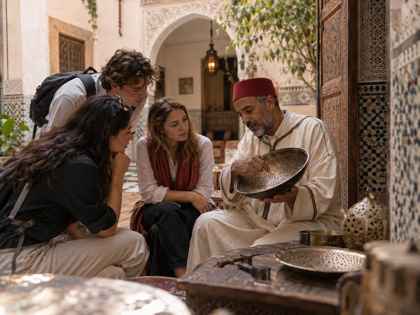 Artigiano marocchino al lavoro
